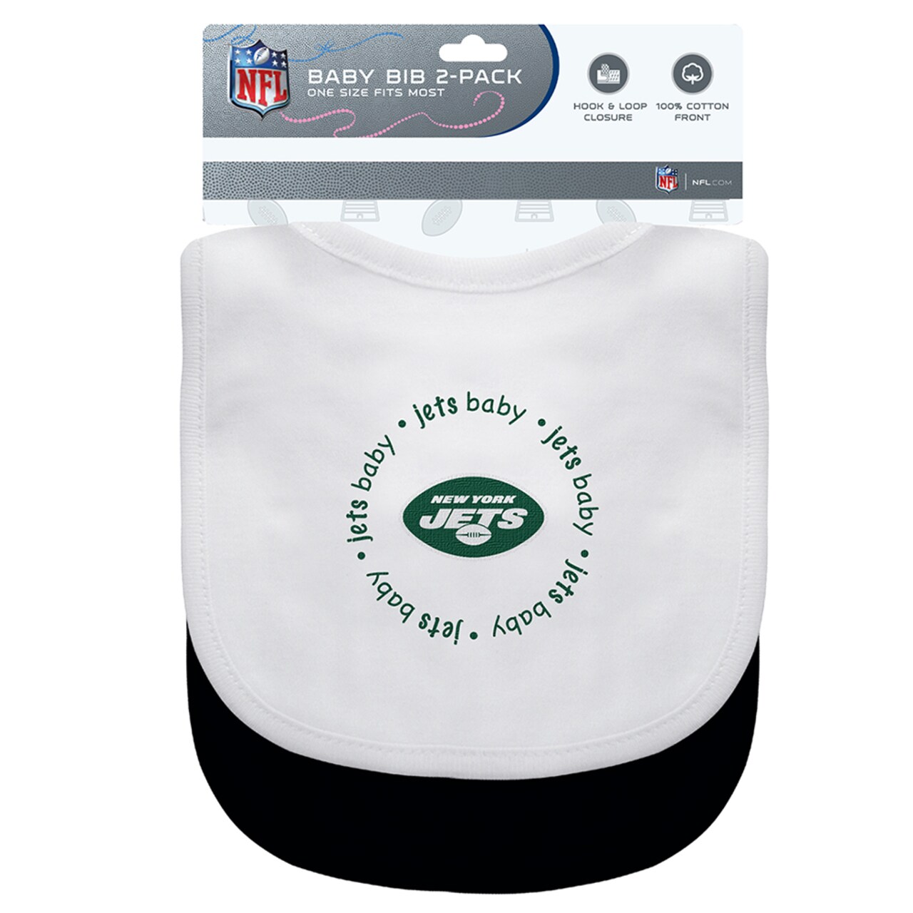 Baby Fanatic Officially Licensed Unisex Baby Bibs 2 Pack - NFL New York Jets
